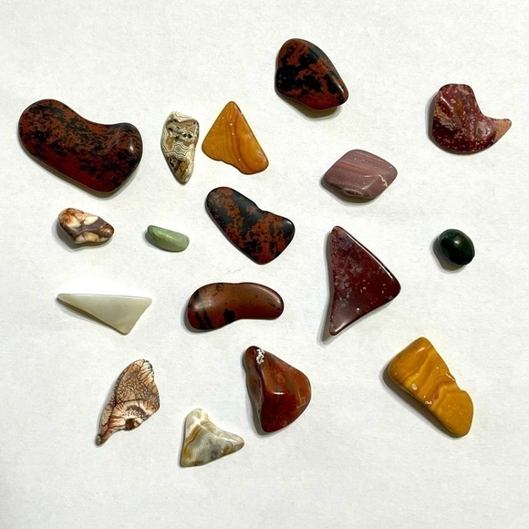 Stones Tumbles Mixed Tumbled Stones Lot of 17 - Picture 1 of 10